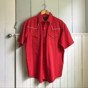 Western pearly snap shirt L